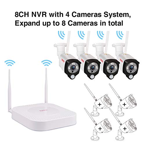 [3MP&2 Way Audio&Expandable] Tonton Security Camera System Wireless,8CH