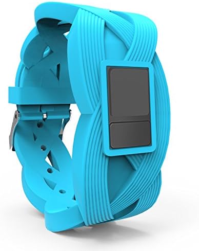 iBREK Chic 3D Pattern Replacement Bands with Buckle for Garmin Vivofit 3 JR(No Tracker)-Blue