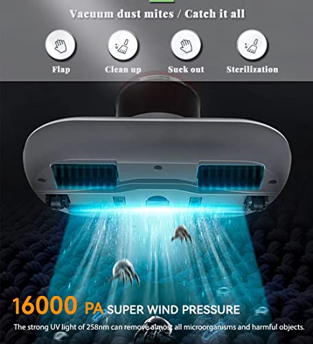 XaiDieMace Bed Vacuum Cleaner with 12KPa Powerful Suction Upgraded Handheld Vacuum Cleaner for Bed Sheet Pillow Couch