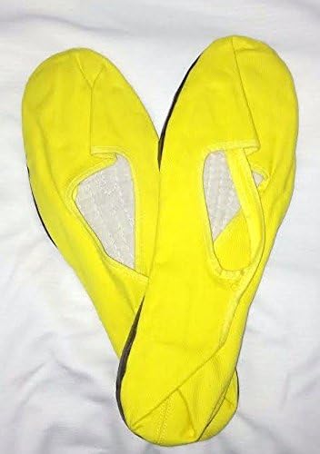 One Pair Women's Cotton Chinese Mary Jane Shoes (YELLOW), Size 42 EUR /11, 11.5 US