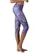 Yogareflex Women's Active Printed Yoga Capris Leggings Hidden Pocket (XS-2XL)