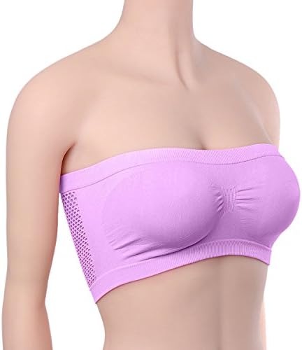 GRAPPLE DEALS Comfortable Tube Strapless Bra Non Padded Headband Plus Size Seamless One Piece Breathable Bra Underwear for Women's, Girl's [Free: Size] Fits Upto 30 to 36 Bust Size