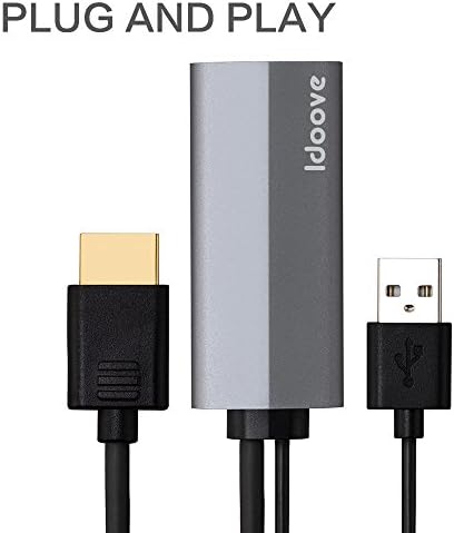 Idoove Lightning to HDMI Adapter Cable Digital AV Adapter to TV for iPhone 5/6/6S/7/7S Plus/8/8 Plus /iPad/iPod (Support HD 1080P)