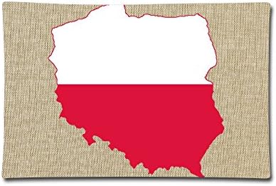 LoveoorheebGH Flag Of Poland Home Decoration Cotton Linen Decorative Pillow Cases 20x30 Inch