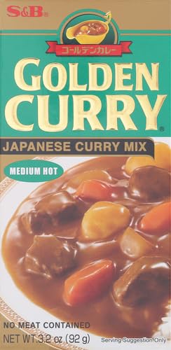 S&B, GOLDEN CURRY JAPANESE CURRY MIX, MEDIUM HOT, 3.2 OZ