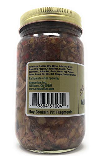 Granzella's New Orleans Style Muffuletta Olive Salad Mix (12 oz jar)