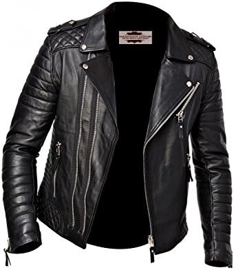 Paramount Leather Designer Short body leather jacket, Large, Black
