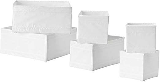 Amazon Com 2 X Ikea Storage Box Set Of 6 White Home Kitchen