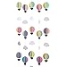 Hot Air Balloon Pastel 3D Paper Garland - Baby Room Nursery, Birthday & Baby Shower Decor (5 Strands, 5 Ft Per Strand)