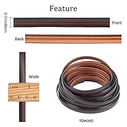 GORGECRAFT 8mm x 10m Gradient Rattan Weaving Wicker