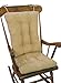 Klear Vu The Gripper Non-Slip Rocking Chair Cushion Set with Thick Padding, Includes Seat Pad & Back Pillow with Ties for Indoor Living Room Rocker, 17x17 Inches, 2 Piece Set, Sand