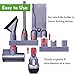 SILIWARE Bracket time, Vacuum Accessory Holder, Organizer for Dyson V8 V7, Docking Station/Wall Mount, Store 8 Tools, Comes with a Handy Brush to Clean Attachment, Grey