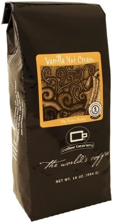 Vanilla Macadamia Nut Decaf Coffee by Coffee Beanery | 12oz Flavored Decaf Coffee Ground Medium Roast Coffee | 100% Specialty Arabica Coffee Ground | Gourmet Coffee | Flavored Ground Coffee Medium Roast