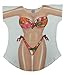 L.A. Imprints Tropical Flowers Bikini Body Cover-Up T-Shirt #32