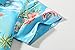 SSLR Big Boys Hawaiian Shirt Kids Flamingos Shirt Short Sleeve Luau Shirt (Medium, Blue)