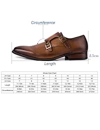 Jivana - Zapatos de vestir clásicos de Oxford con doble hebilla y correa de monje para hombre