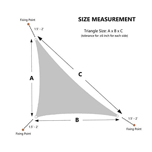 ASTEROUTDOOR UV Block Canopy for Patio Backyard Rasen Garten Outdoor Aktivitäten, Terra, 12' x 12' x 17' – Bild 6