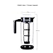 Cold Brew Coffee Maker (1.3L/44OZ Iced Tea&Coffee Maker) 4-IN-1 BPA Free Glass Coffee Brewer System; Dishwasher Safe Coffee Filter Pitcher Carafe with Non-slip Silicone Base / Spout Lid / Mesh Filter