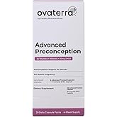 Ovaterra Advanced Preconception Vitamins for Women with DHEA 25mg, Choline 550 mg, Folate (Methylfolate) 1,010 mcg, Omega-3 DHA & EPA 196 Capsules - 28 Day Supply