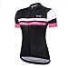 Beory Womens Cycling Jerseys with Short Sleeves,Girls Bike Short Sleeves with Three Pockets(L Black)thumb 4