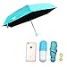 visnfa Umbrella Ultra Mini and Light with a Cute Capsule Case and not only umbrella but also Anti-UV Sun Umbrella (Blue)