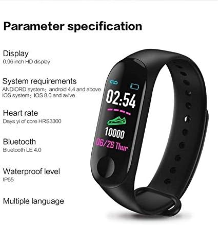 Dtex M3 Smart Fitness Band Activity Tracker with Heart Rate Sensor for All Androids/iPhone Device