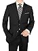 Gino Valentino Men's Two Button Jacket Flat Front Pants Ticket Pocket Suit