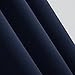Deconovo Blackout Grommet Curtains - Oeko-TEX Certified Thermal Insulated, Noise-Reducing, Drapes, Sustainable & Easy Care for Bedroom, Living Room, Office - Navy Blue, 42W x 63L Inch
