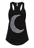 Cool Moon Print Moonchild Look Black Tank Top Muscle Tee (XX-Large)
