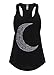Pretty Attitude Moon Print Moonchild Look Black Tank Top Muscle Tee – Size Large