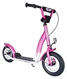 Bikestar 10 inch (25.4 cm) Kids Kick Scooter Pink and White