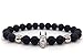 Knight Batman Men Charm Bracelets Black Nature Stone Bracelet