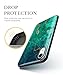 GVIEWIN Nature Series iPhone XR Case, [Upgraded Protection] Emerald Marble Pattern Design with Shockproof Slim Fit TPU Bumper, Green/Gold