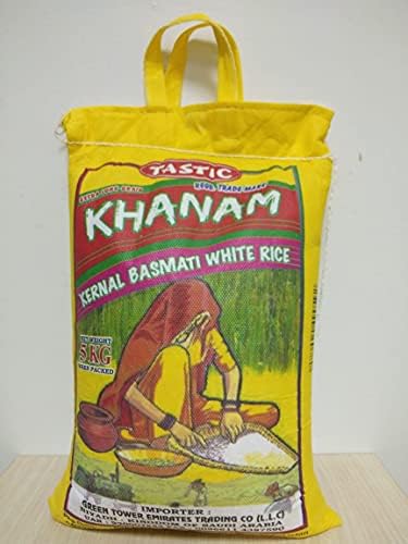 Tastic Khanam Kernel Basmati White Rice, 5kg - Pack of 1 price in Saudi ...