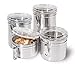 Oggi 4-Piece Stainless Steel Canister Set with Acrylic Lid and Clamp-Set Includes 1 each: 26oz, 36oz, 47oz, 62oz. primary