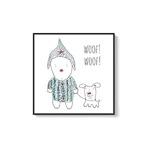 Framed Canvas Wall Art for Living Room, Bedroom Cute Animal Theme Canvas Prints for Home Decoration Ready to Hang - 16x16 inches