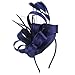 Felizhouse Fascinator Hats for Women Ladies Feather Cocktail Party Hats Bridal Headpieces Kentucky Derby Ascot Fascinator Headband (Blue)