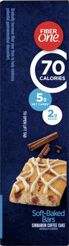 FIBER ONE 70 CALORIE SOFT-BAKED BARS, CINNAMON COFFEE CAKE, 6 BARS, 5.34 OZ