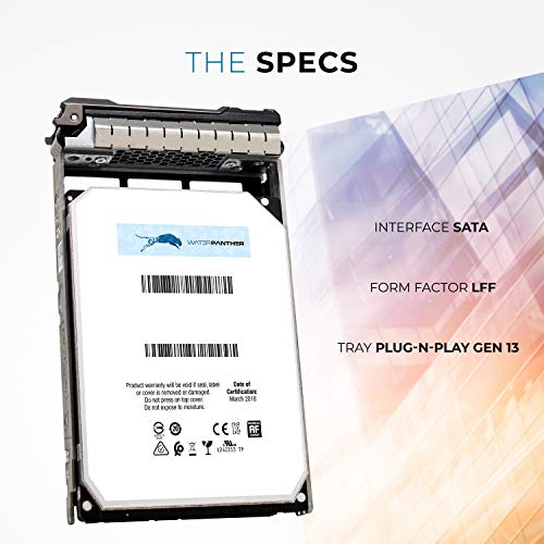 10TB 7200 SATA 3.5" HDD for Dell PowerEdge Servers | Enterprise Hard Drive in G14 Tray | Compatible with PE C6420 T440 R740XD R440 NX440 NX3240