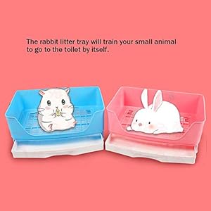 Baffect Vassoio per lettiera ad Angolo Angolo Toilette ad Angolo, Scatola per lettiera per Gabbia per Coniglio di Grandi… - immagine 3