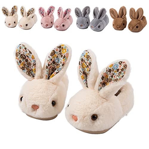 Fadezar Toddler Rabbit Winter Slippers - Soft Plush Indoor Bunny Slippers for Girls & Boys
