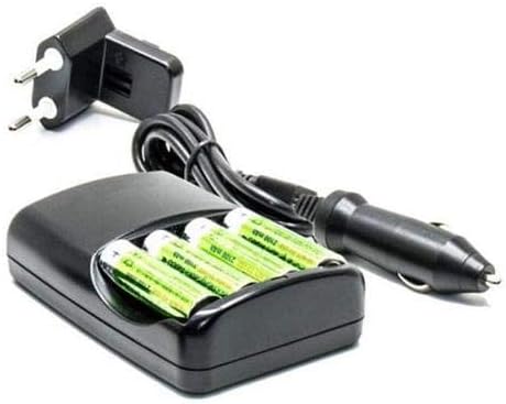 NoktaAC & Car Charger and 4X AA Rechargeable Batteries Kit for Impact, Racer 2, Gold Racer Metal Detectors