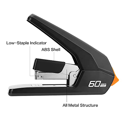 Deli Effortless Stapler, Reduced Effort Desktop Stapler, Easy to Load