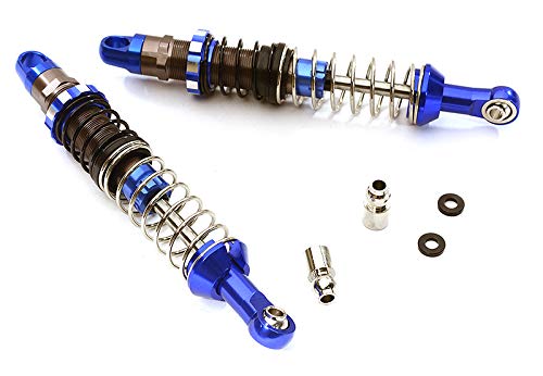 Integy RC Model Hop-ups C28480BLUE 90mm Billet Machined Alloy Shocks for 1/10 Scale Crawler Off-Road Truck