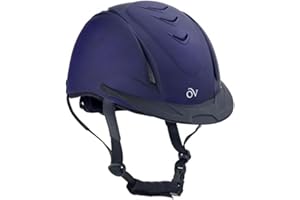 Ovation Adults' Equestrian Horse Riding Lightweight Comfortable Adjustable Low-Profile Metallic Schooler Helmet