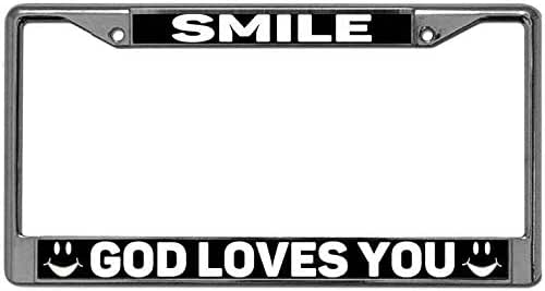 License Plate Frame Tag Holder Bible Verses Quotes Christian Metal Car
