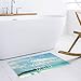 CHARMHOME Blue Sea Beach with Funny Good Vibes Only Quotes Doormats Entrance Mat Floor Mat Door Mat Rug Indoor/Front Door/Bathroom Mats Rubber Non Slip