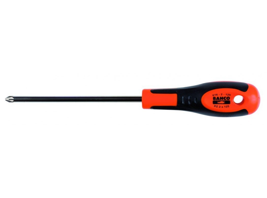 Bahco 616-1-100 Pz-1 Pozidriv Screwdriver, Multi-Colour, 197 mm