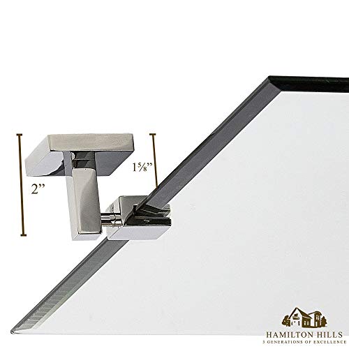 Hamilton Hills Large Squared Modern Pivot Rectangle Mirror with
