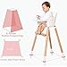Asunflower Wooden High Chair Modern Adjustable Feeding Baby Highchairs Solution with Tray for Baby/Infants/Toddlers